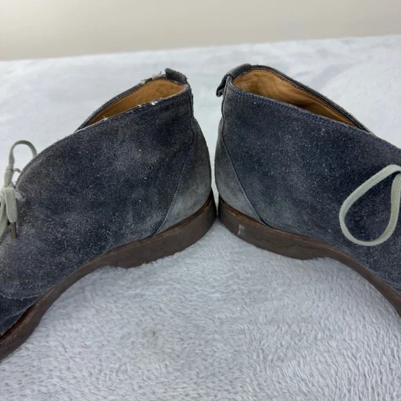 Isaia Grey Suede Leather Ankle Boots Men's Size 12 - Picture 14 of 15